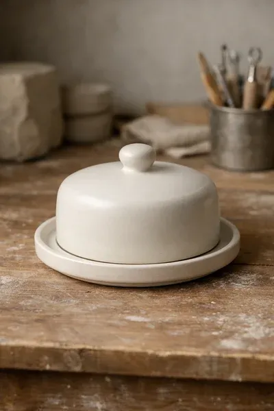 Juego de tazas cerámicas con esmalte dorado